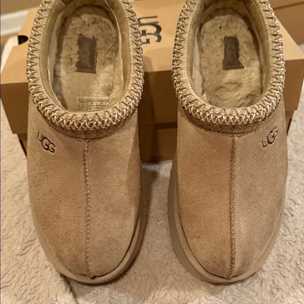 UGG Beige Suede Slip-Ons